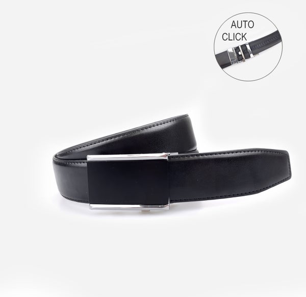 Miesten nahkavy&ouml; automaattisoljella lyhennett&auml;v&auml; malli Veniz 17480  musta