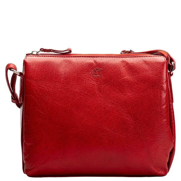 Nahkalaukku A.Eriksson 24-3186 NAILAH punainen, ruskea, sininen ja musta