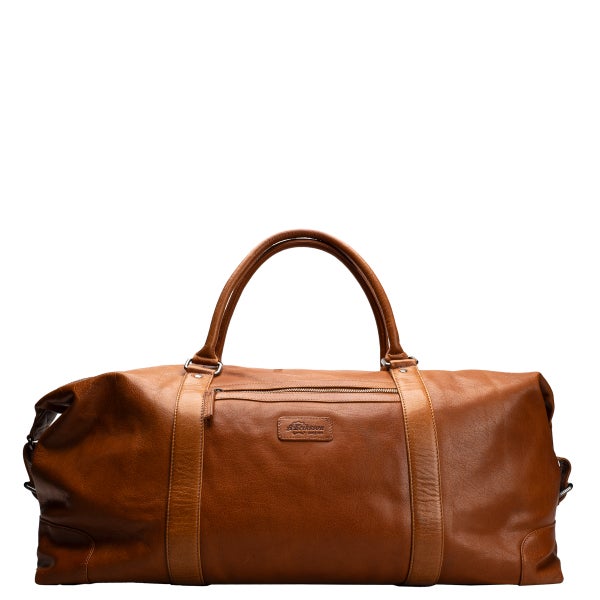 A.Eriksson nahkainen viikonloppulaukku Elvis 28-9109 cognac