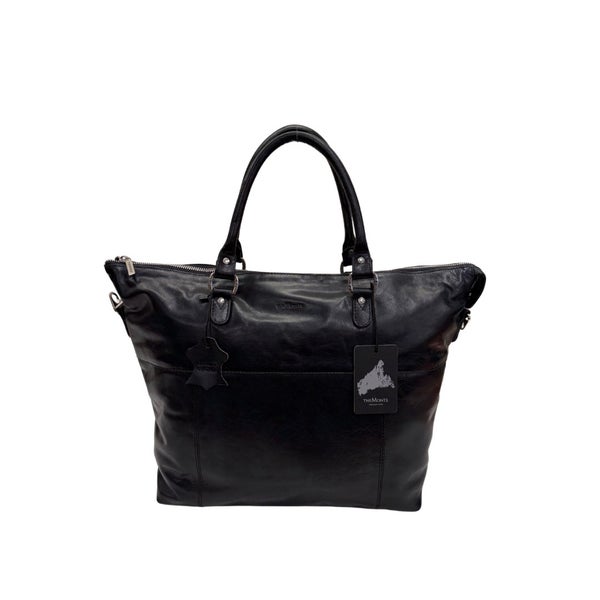 Nahkalaukku 6053153 musta v&auml;litaskulla