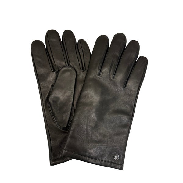 Miesten nahkak&auml;sine villasekoitevuorella 70987301 musta