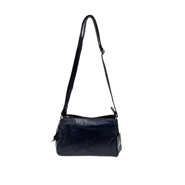 Olkalaukku nahkaa 6053206 Navy (tummansininen) V&auml;litaskut!