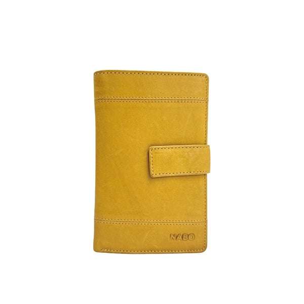 Nahkalompakko Nabo nk-246 Keltainen RFID-et&auml;lukusuojattu