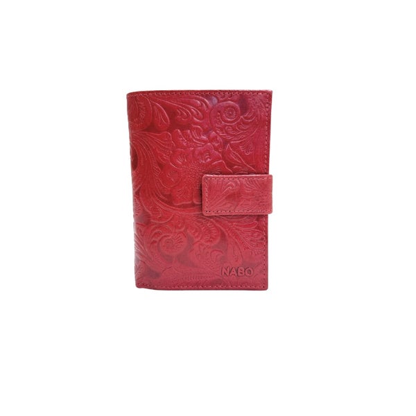 Nahkalompakko Nabo nk-292 Punainen RFID-et&auml;lukusuojattu