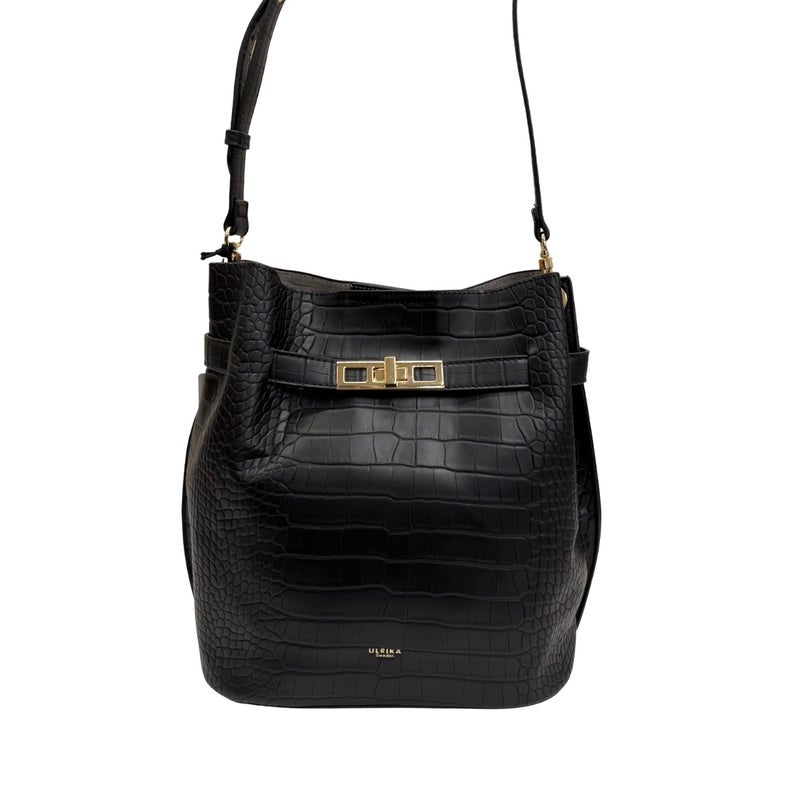 Ulrika laukku 35-6829 kroko musta