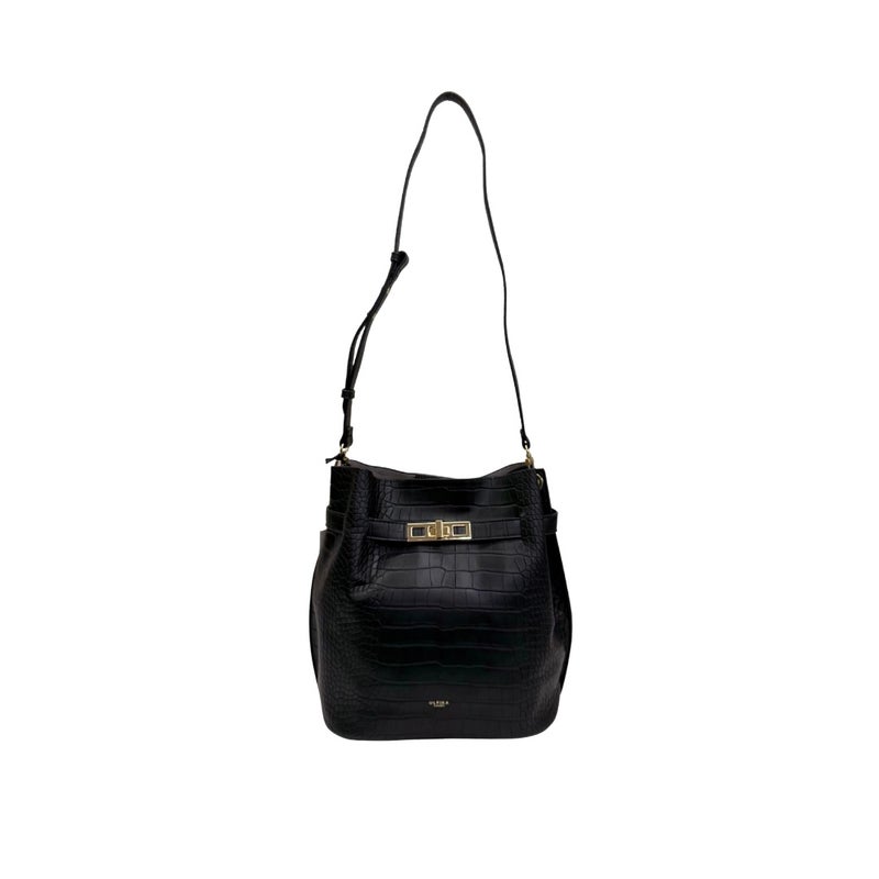 Ulrika laukku 35-6829 kroko musta