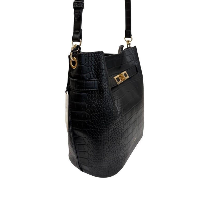 Ulrika laukku 35-6829 kroko musta