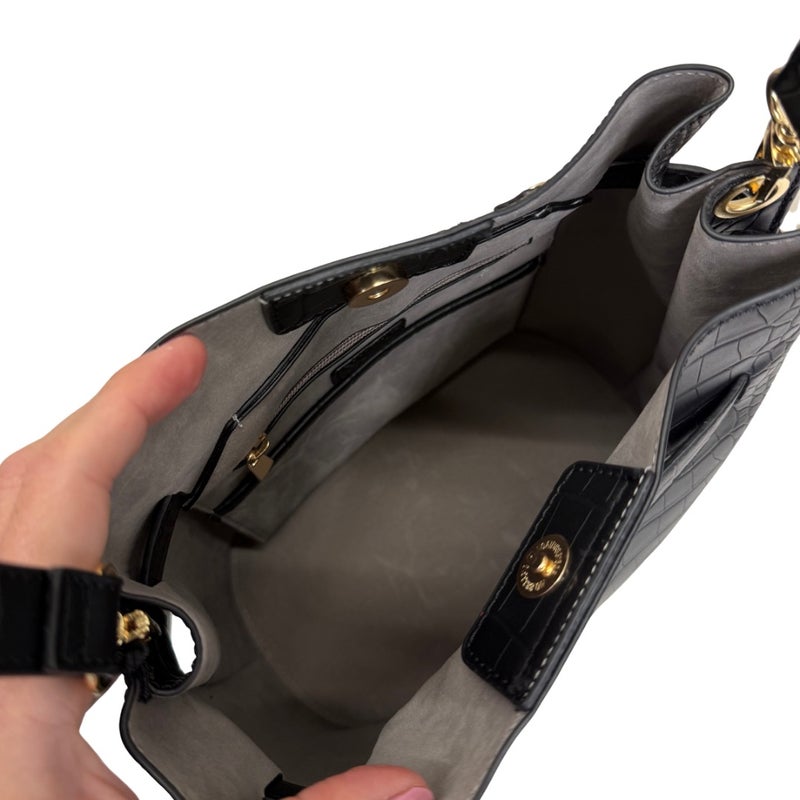 Ulrika laukku 35-6829 kroko musta