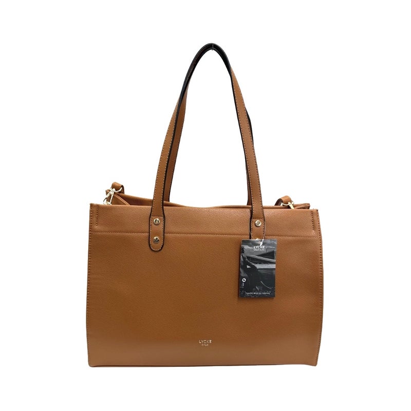 Lycke keinonahkalaukku 8053210 cognac