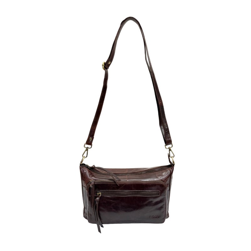 B'Vintage nahkalaukku B64 Maria Tummanruskea