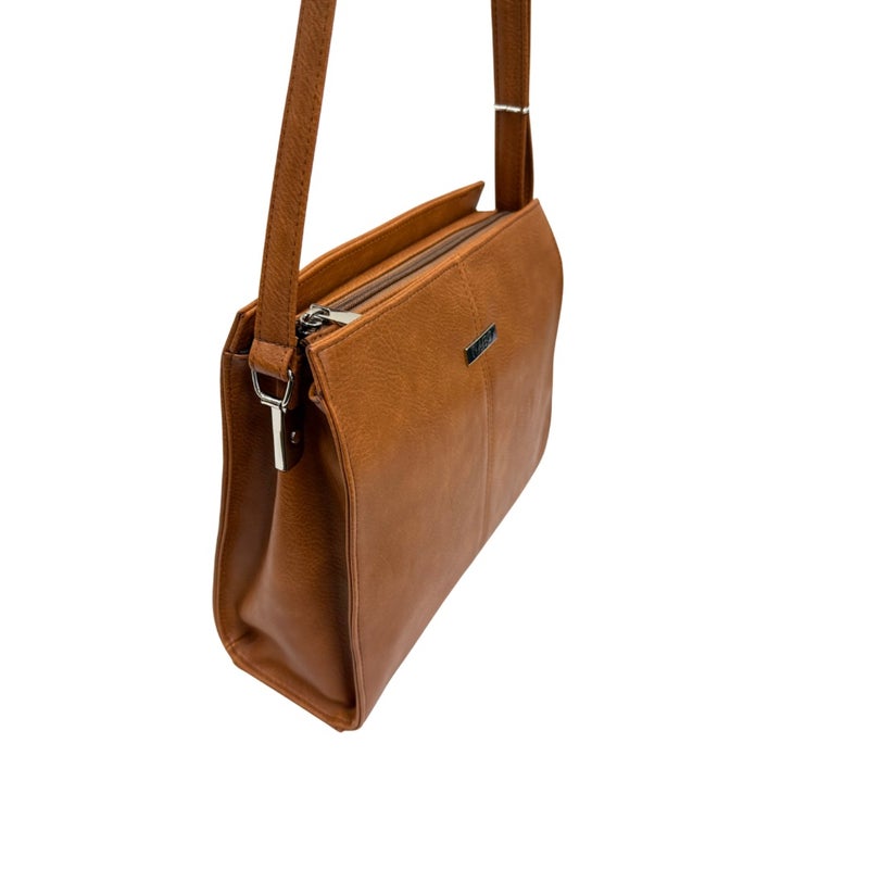 Olkalaukku Nabo  L2506 keskiruskea