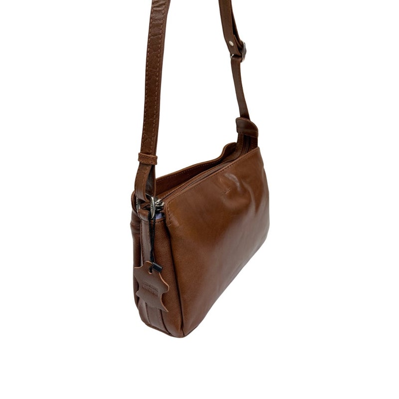 Olkalaukku nahkaa 6053206 Bridge (ruskea) V&auml;litaskut!