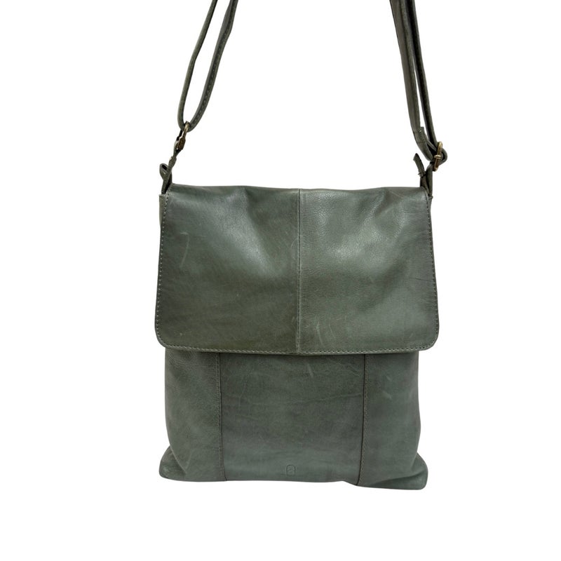 Olkalaukku nahkaa 3030047 Moss (vihre&auml;)