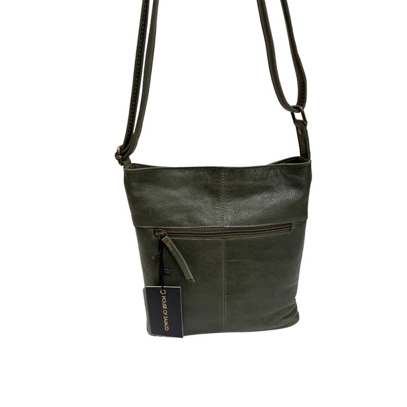 Olkalaukku nahkaa 3030004 Moss (vihre&auml;)