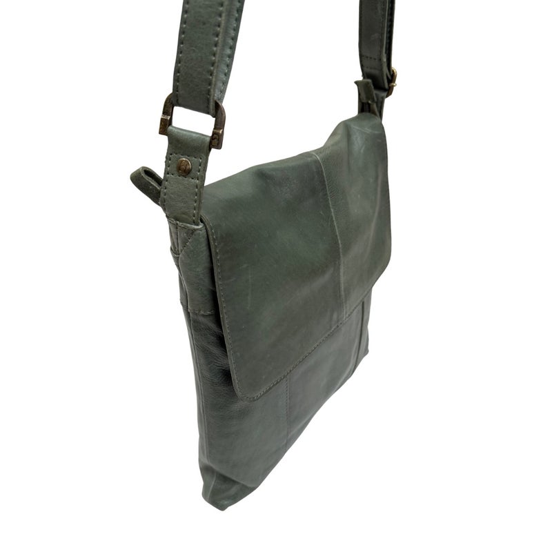 Olkalaukku nahkaa 3030047 Moss (vihre&auml;)