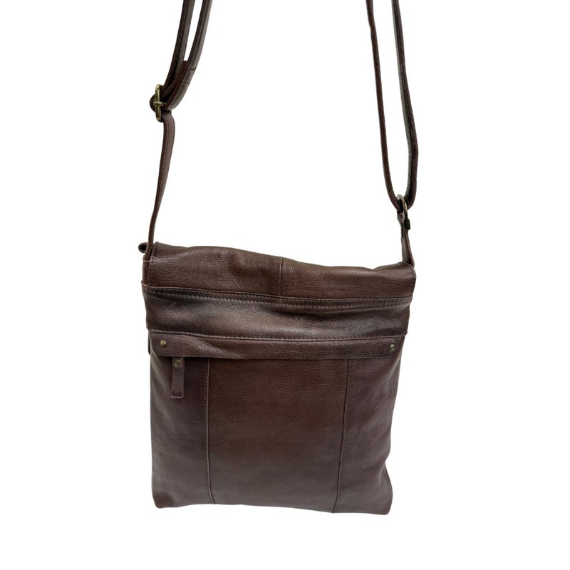 Olkalaukku nahkaa 3030047 DarkBrown (tummanruskea)