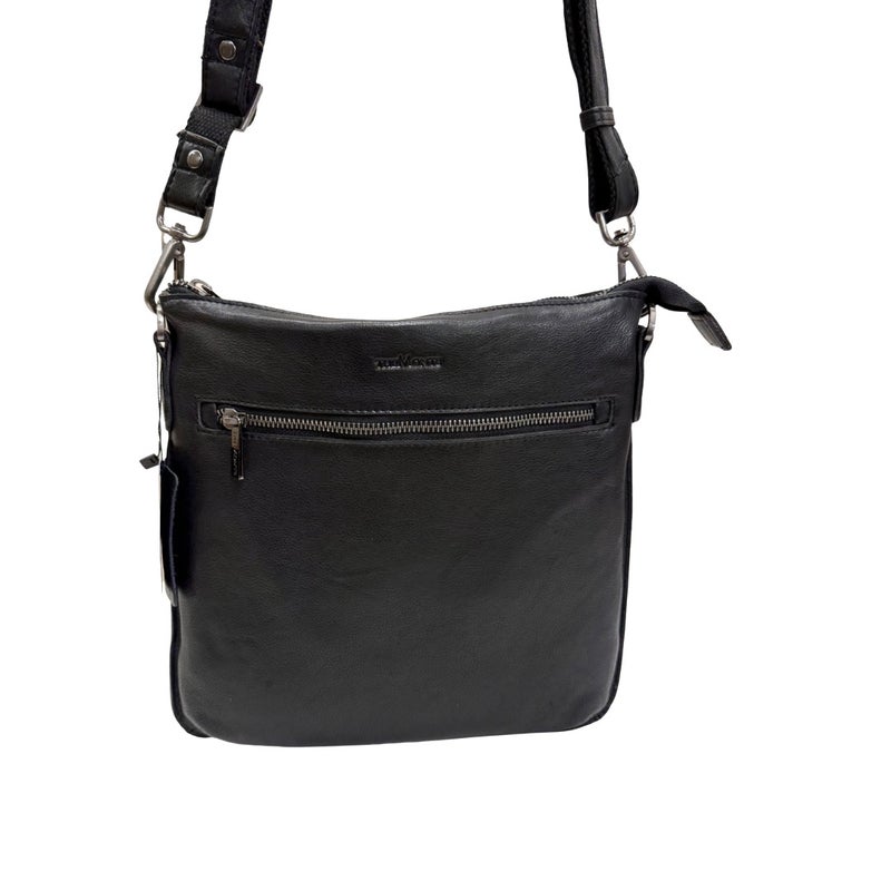 Olkalaukku nahkaa 6059215 Black (musta)