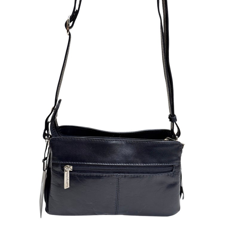 Nahkalaukku 6053205 Navy (tummansininen) v&auml;litaskut!