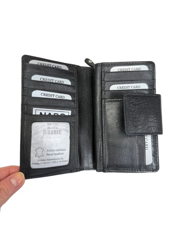Lompakko Nabo nk-214 musta RFID-et&auml;lukusuojattu