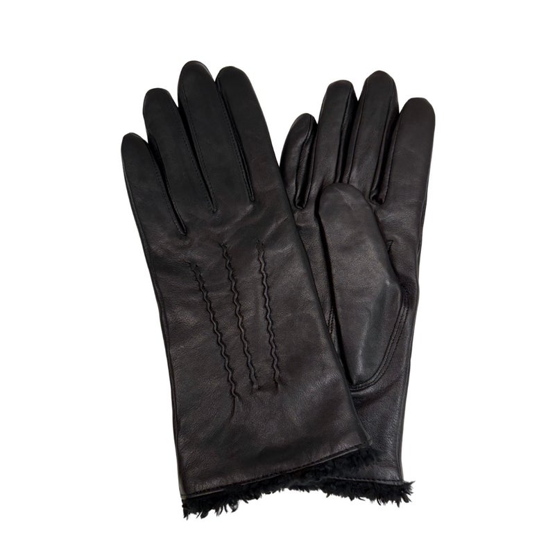 Naisten nahkak&auml;sine npg-167 musta