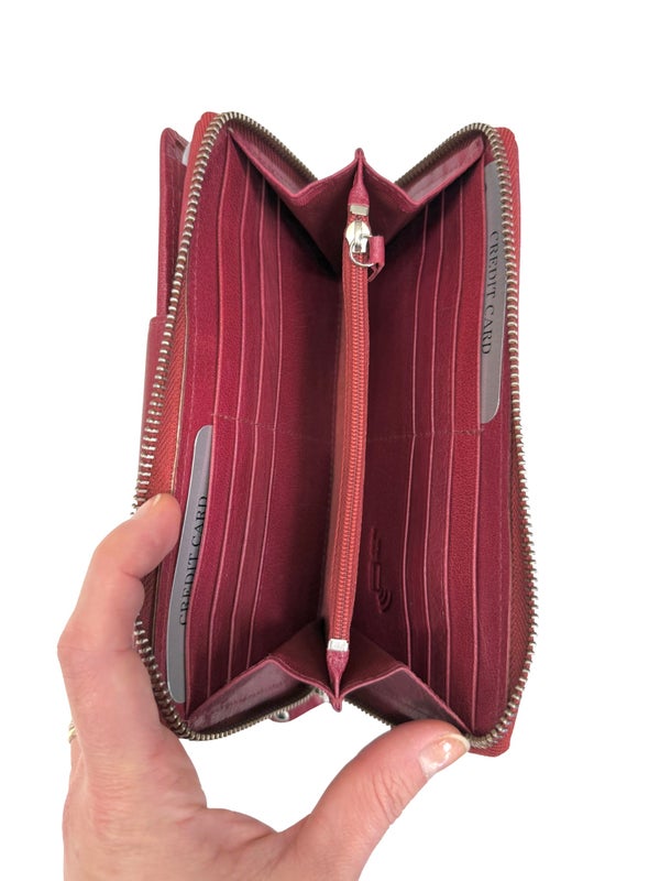 Lompakko Nabo NK-215 Punainen RFID-et&auml;lukusuojattu