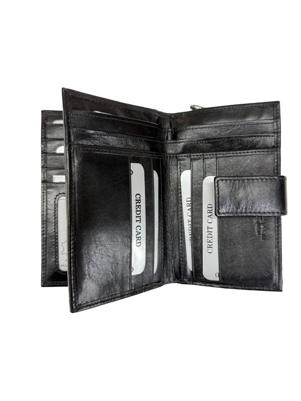 Nabo nahkalompakko NK-187 Musta RFID-et&auml;lukusuojattu