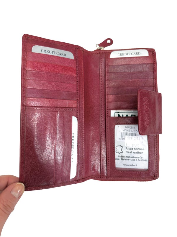 Lompakko Nabo NK-215 Punainen RFID-et&auml;lukusuojattu